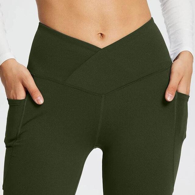 Legging évasé avec poches latérales