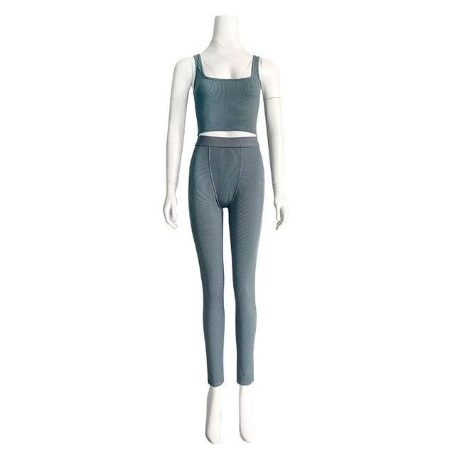 2 Piece Set Gym Active Wear - ENVYWEAR