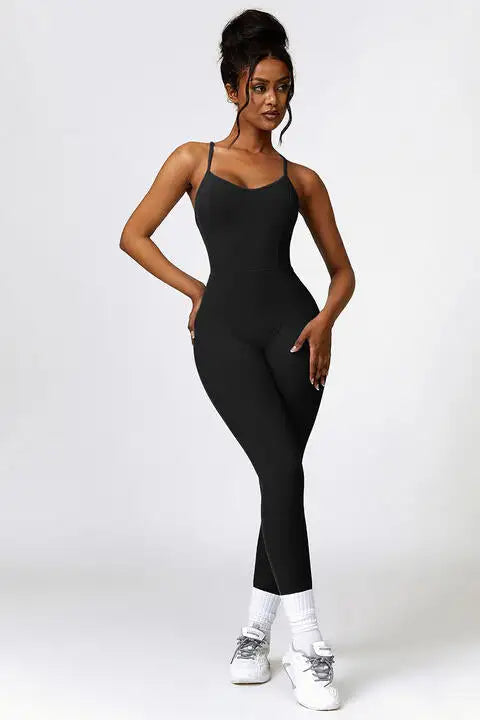 Open Back Strap Jumpsuit - ENVYWEAR