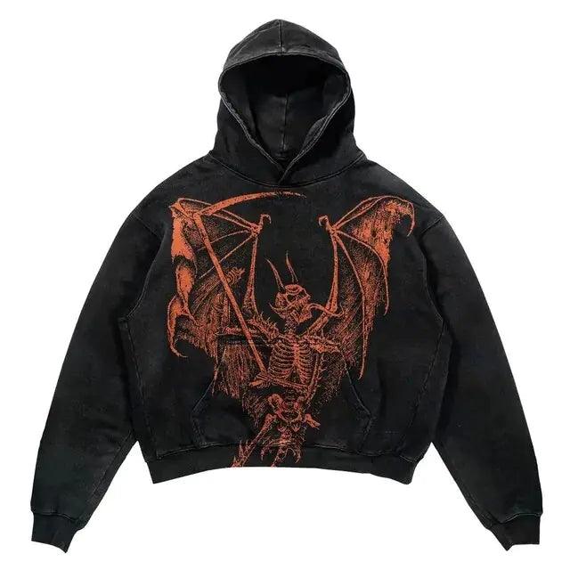 Punk Wind Ninja Printed Hoodies - ENVYWEAR