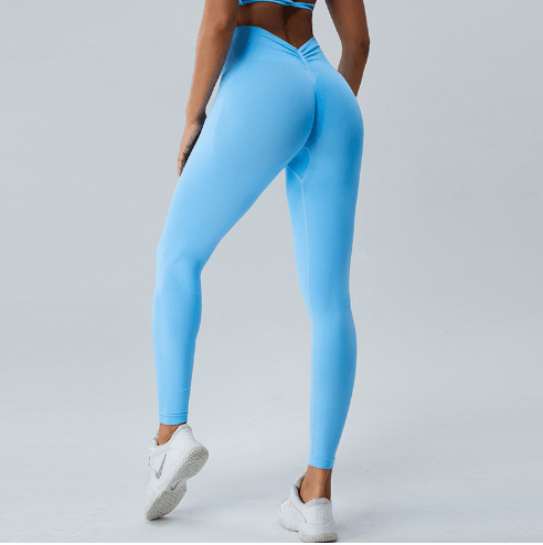 Sexy V Butt Push Up Fitness High Waist Pants - ENVYWEAR