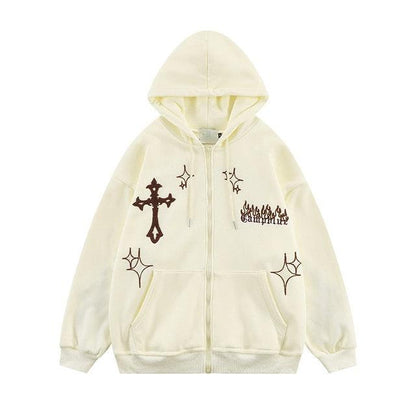 Goth Embroidery Retro Hoodies