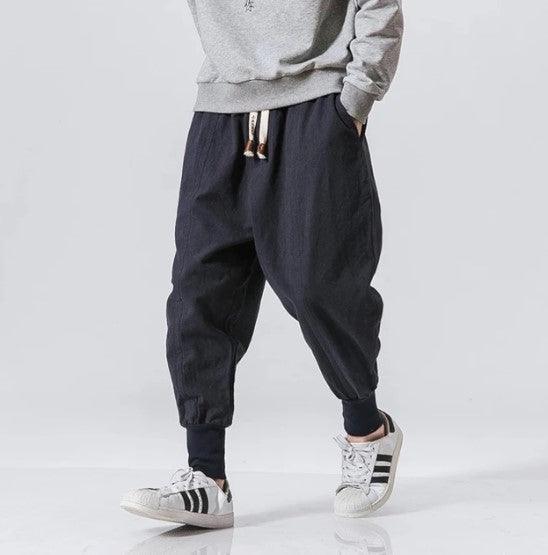 Streetwear Harem en coton et lin