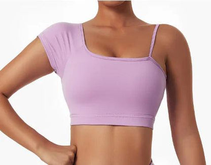 Hauts sexy d'été à épaules obliques