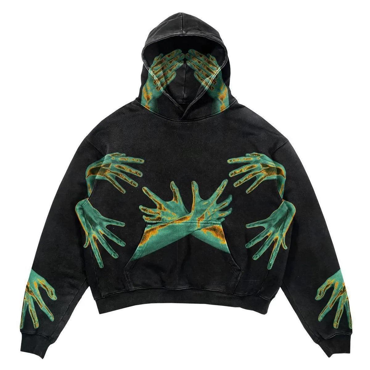 Punk Wind Ninja Printed Hoodies - ENVYWEAR