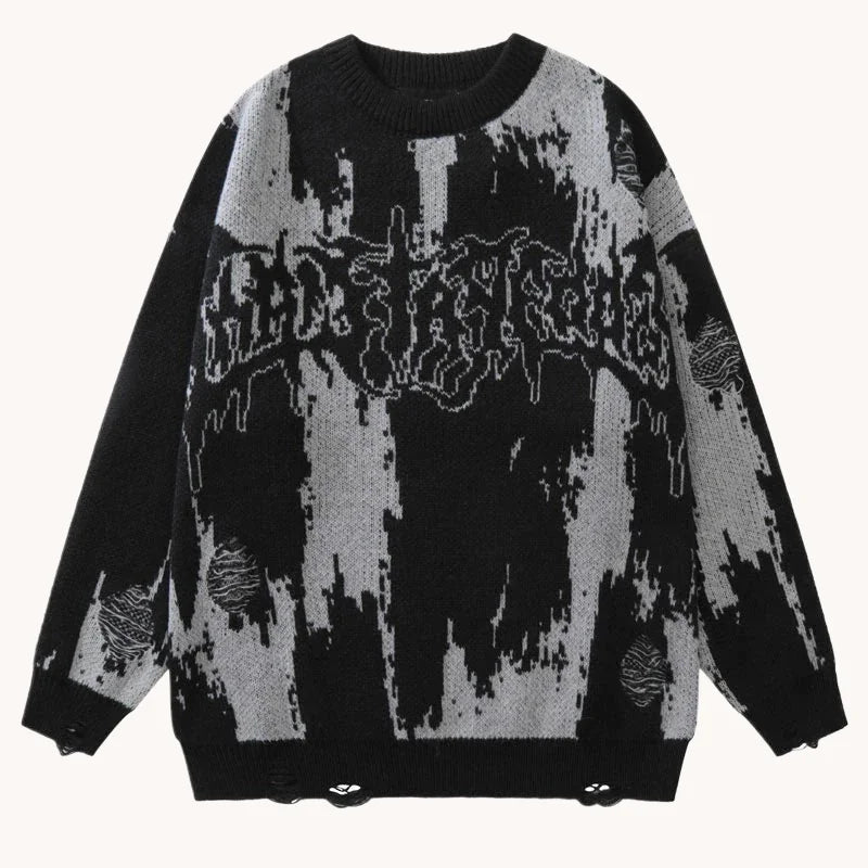 Grunge Knitted Sweater - ENVYWEAR