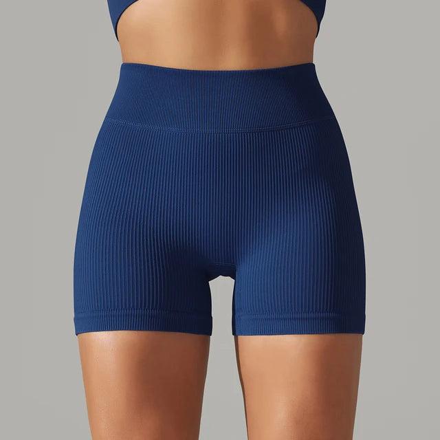 Seamless High Waist Yoga Gym Shorts - ENVYWEAR