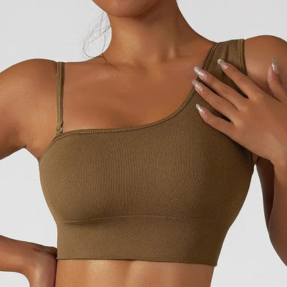 Hauts sexy d'été à épaules obliques