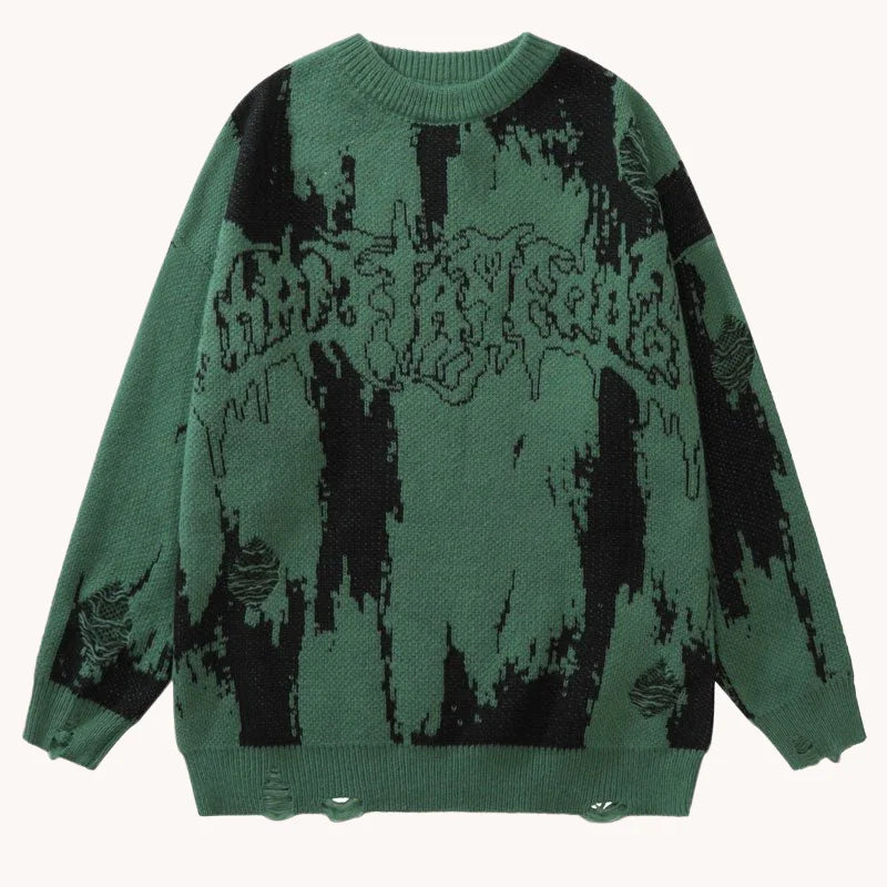 Grunge Knitted Sweater - ENVYWEAR