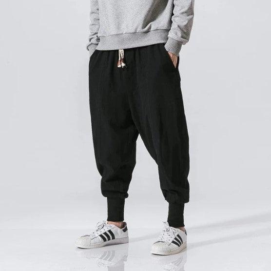 Streetwear Harem en coton et lin