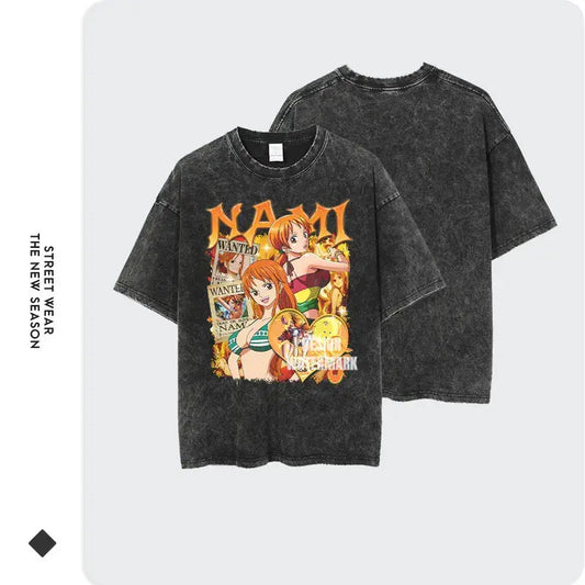 "One Piece" T-shirts Oversized