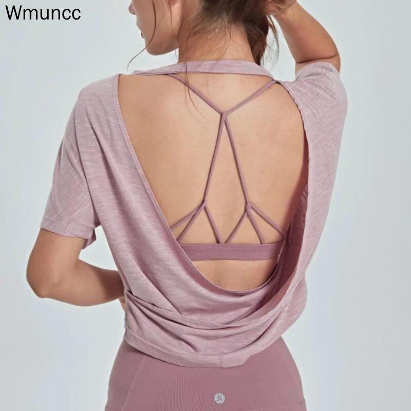 Open Back Sports Blouse: Breathable Gym Tank - ENVYWEAR