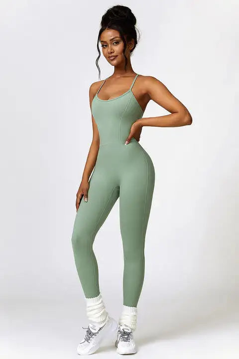 Open Back Strap Jumpsuit - ENVYWEAR