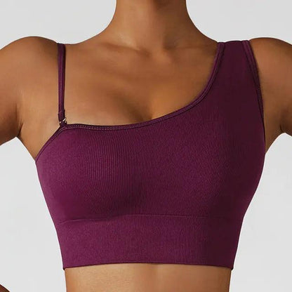Hauts sexy d'été à épaules obliques