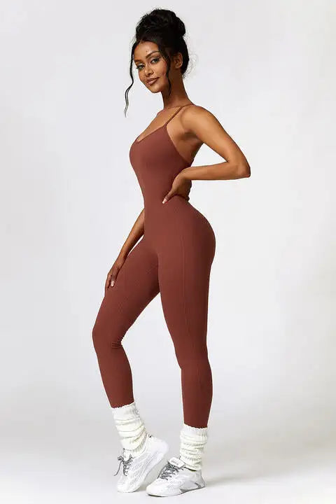 Open Back Strap Jumpsuit - ENVYWEAR