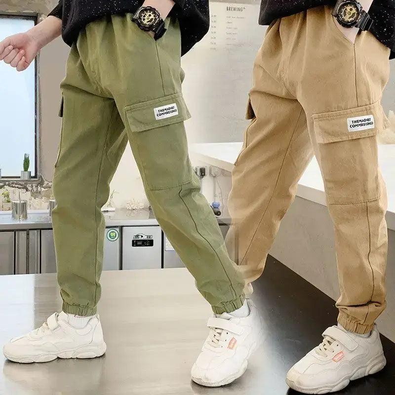 Boys Cargo Pants Spring Autumn - ENVYWEAR