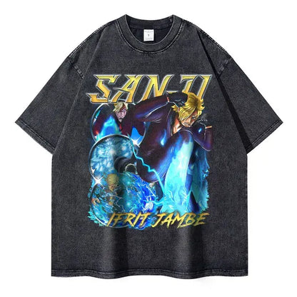 "One Piece" T-shirts Oversized