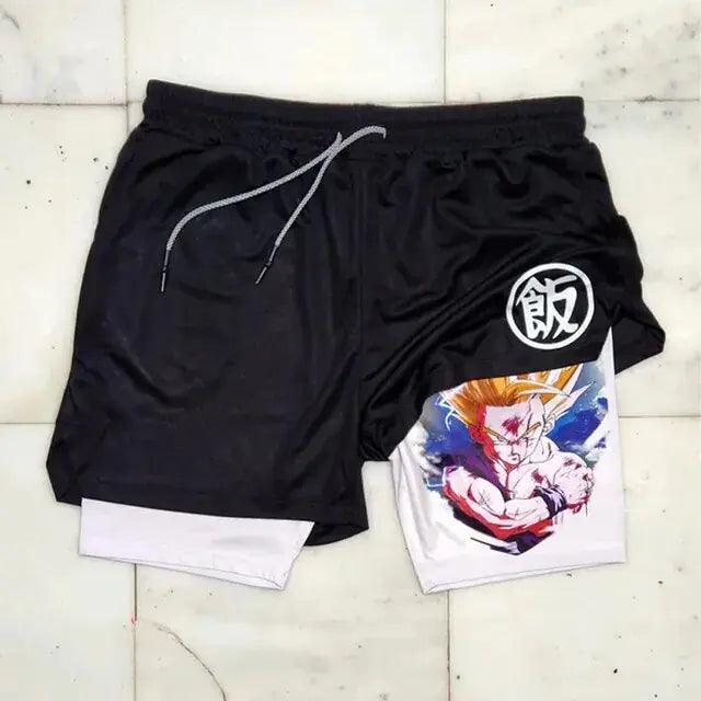 Anime Shorts Hommes Fitness Gym Formation