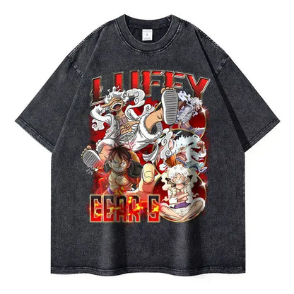 "One Piece" T-shirts Oversized