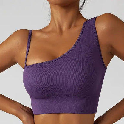 Hauts sexy d'été à épaules obliques