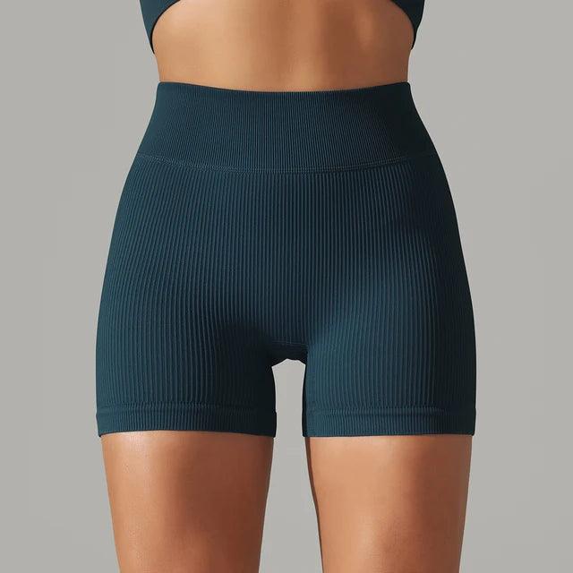 Seamless High Waist Yoga Gym Shorts - ENVYWEAR
