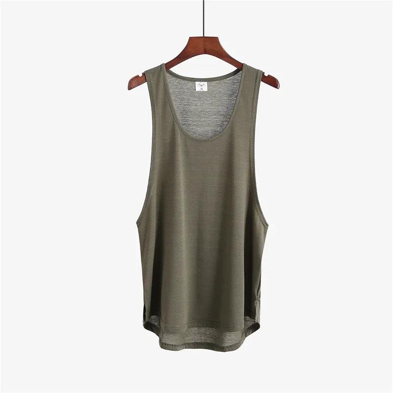 Fitness clothing blank sleeveless tank top - ENVYWEAR