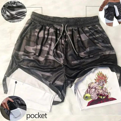 Anime Shorts Hommes Fitness Gym Formation