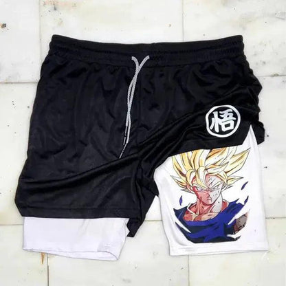 Anime Shorts Hommes Fitness Gym Formation