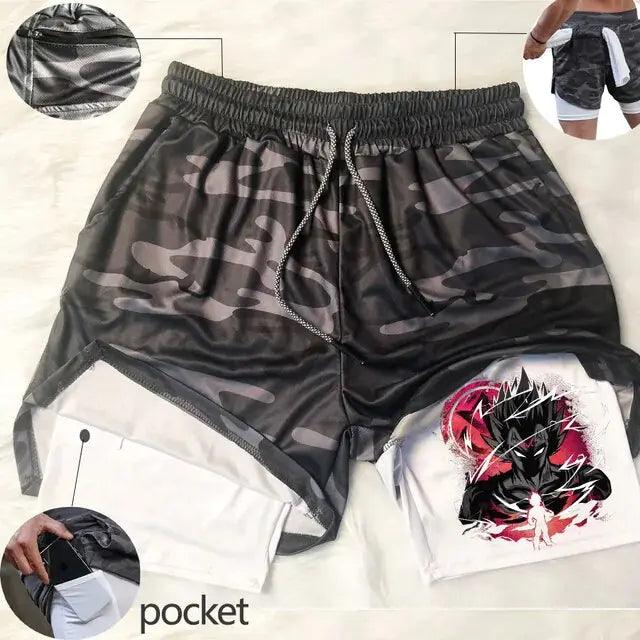 Anime Shorts Hommes Fitness Gym Formation