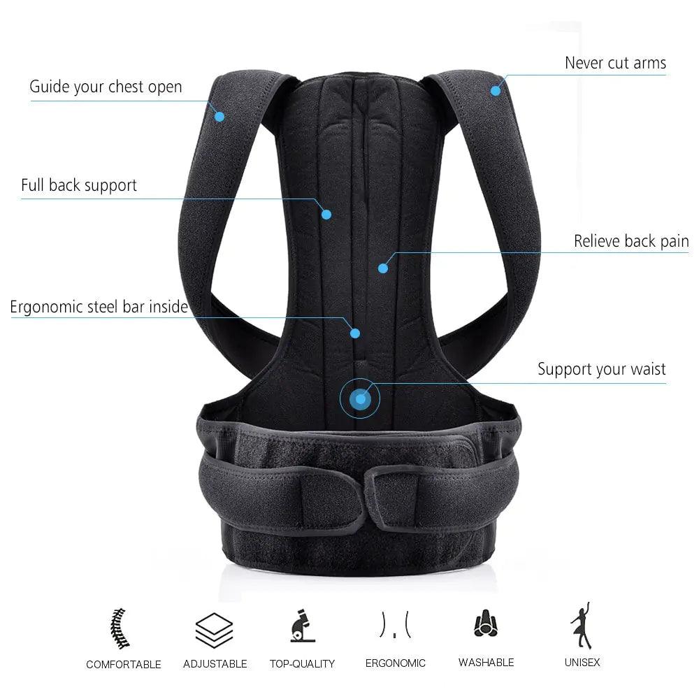 Support de clavicule pour attelle de posture arrière