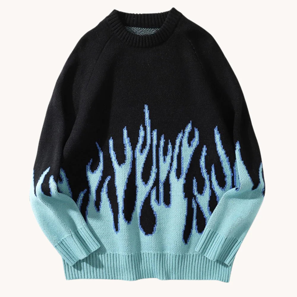 Fire Knitted Sweater - ENVYWEAR
