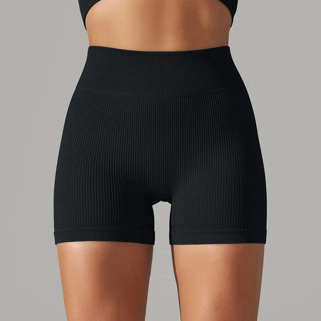Seamless High Waist Yoga Gym Shorts - ENVYWEAR