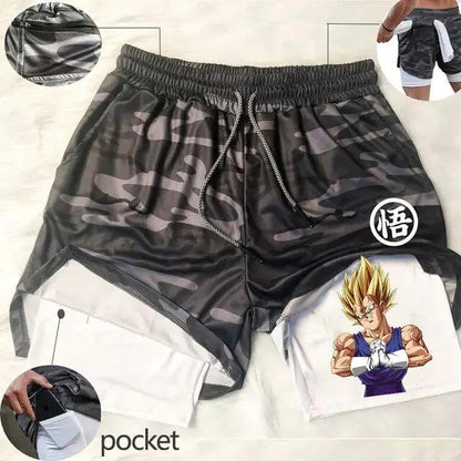 Anime Shorts Hommes Fitness Gym Formation