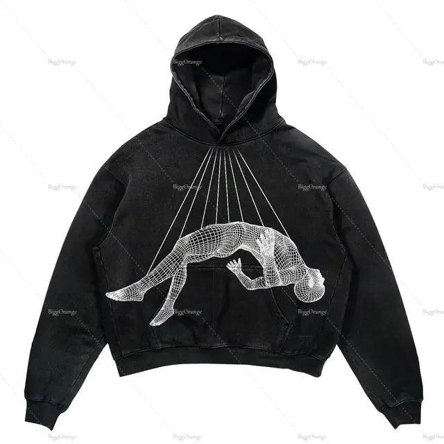 Punk Wind Ninja Printed Hoodies - ENVYWEAR