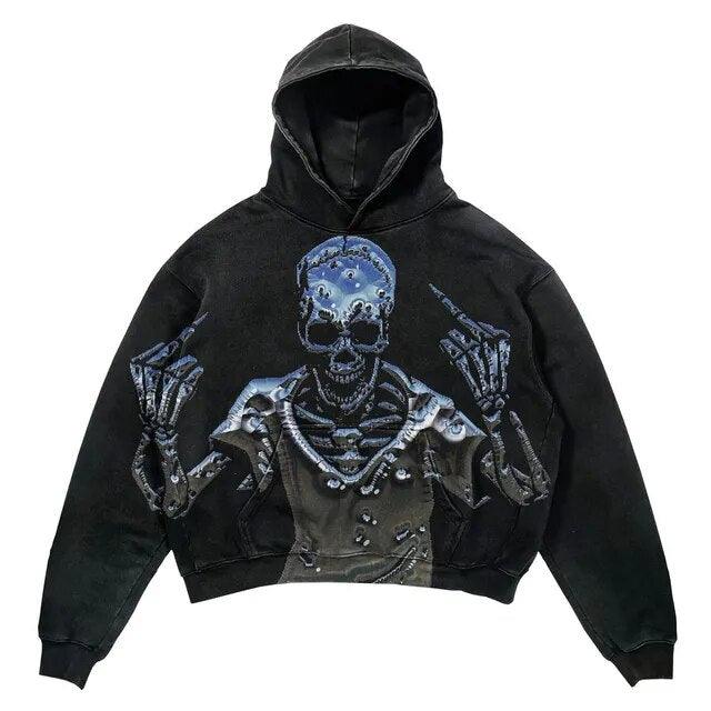 Punk Wind Ninja Printed Hoodies - ENVYWEAR