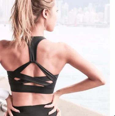 Soutien-gorge de sport à bretelles blanches, sous-vêtements de gilet athlétique