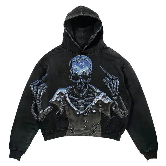 Punk Wind Ninja Printed Hoodies - ENVYWEAR