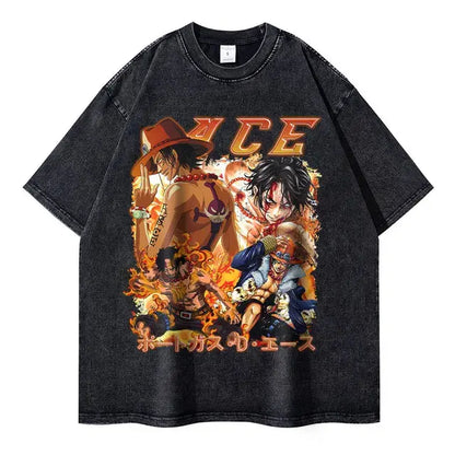 "One Piece" T-shirts Oversized