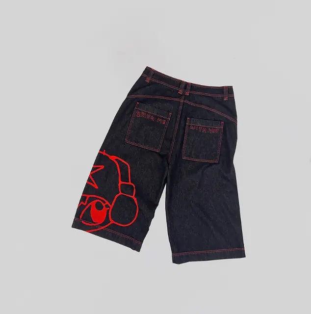 Y2k Shorts Hip Hop Denim Gym Shorts - ENVYWEAR