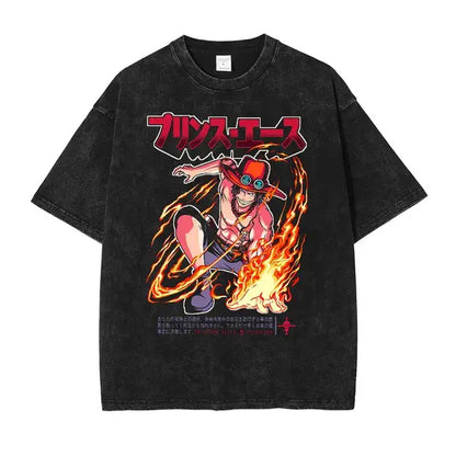 "One Piece" T-shirts Oversized