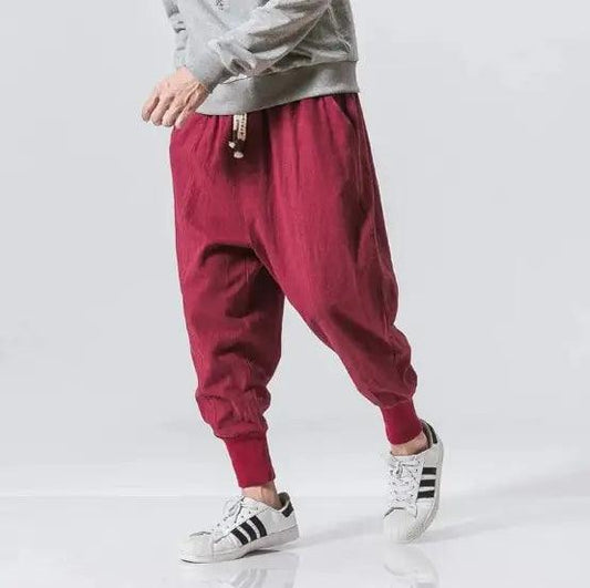 Cotton Linen Harem Streetwear