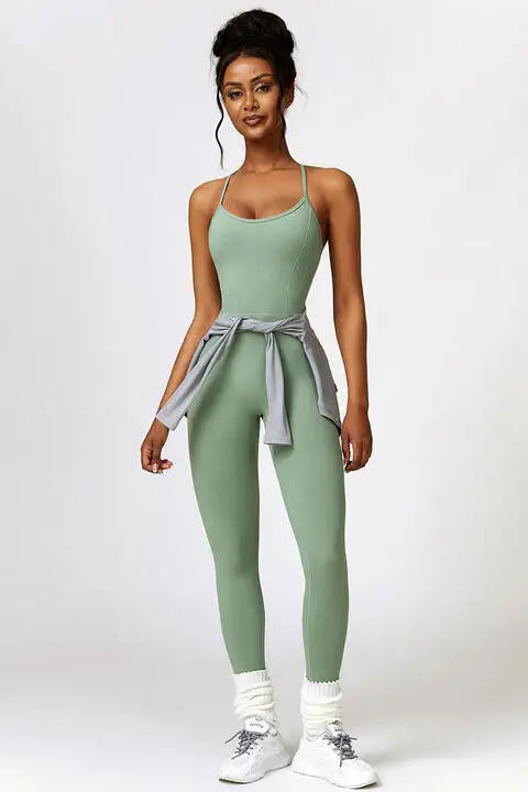 Open Back Strap Jumpsuit - ENVYWEAR