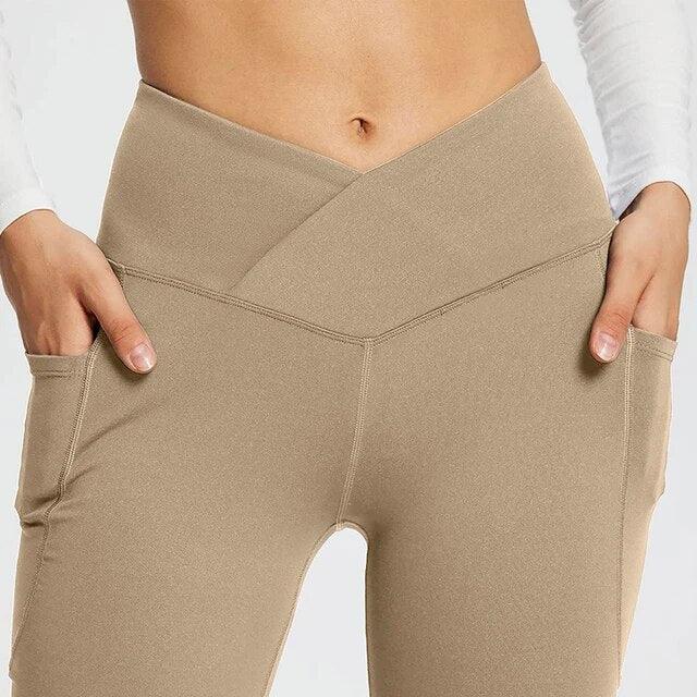 Legging évasé avec poches latérales