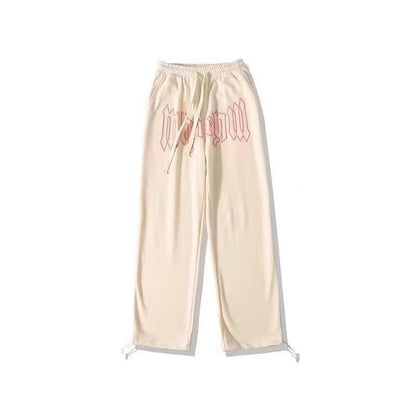 Pantalon de jogging droit à imprimé lettre
