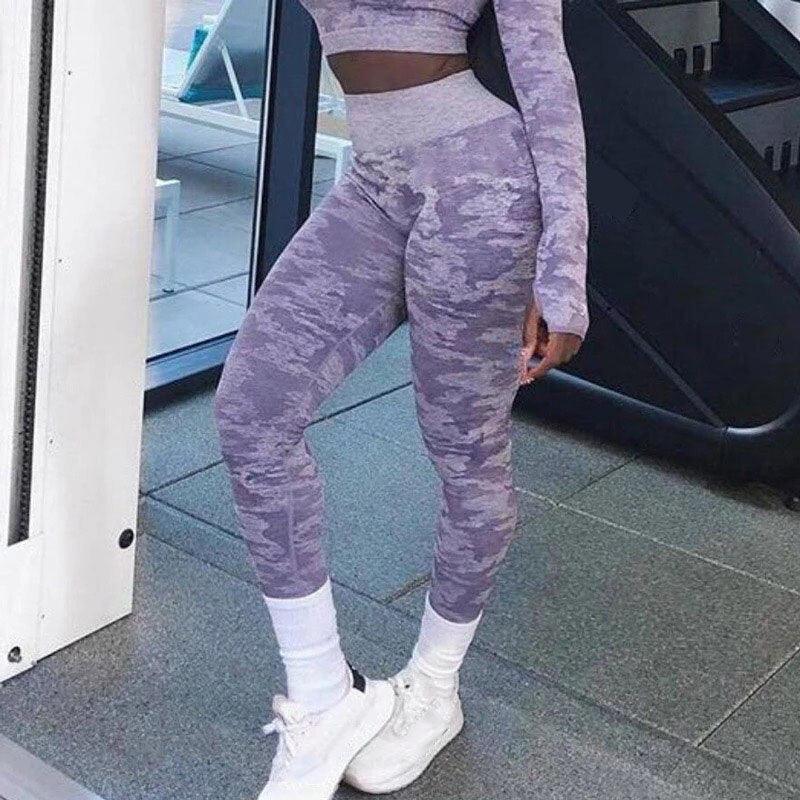 Women's High Waist Fitness Leggings - ENVYWEAR
