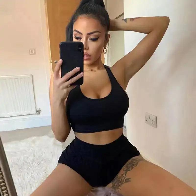 Black High Stretch Solid Color Set - ENVYWEAR