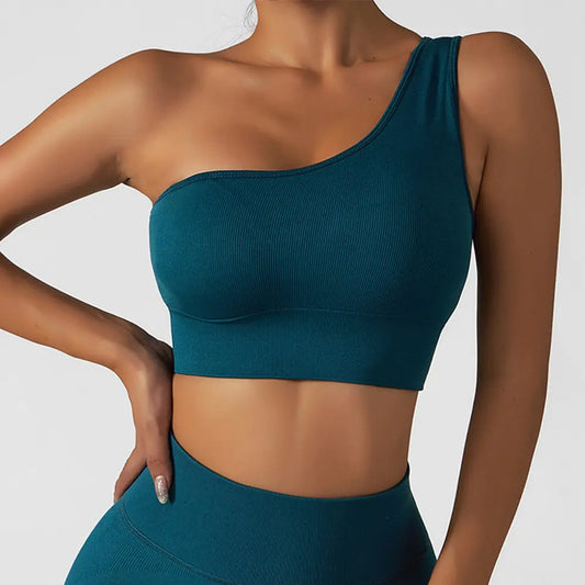Hauts sexy d'été à épaules obliques